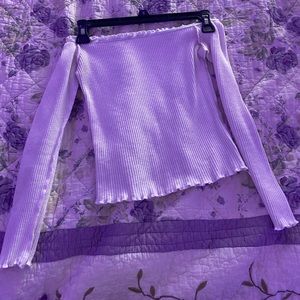 white off the shoulder long sleeve